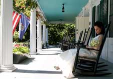 Bride on Porch